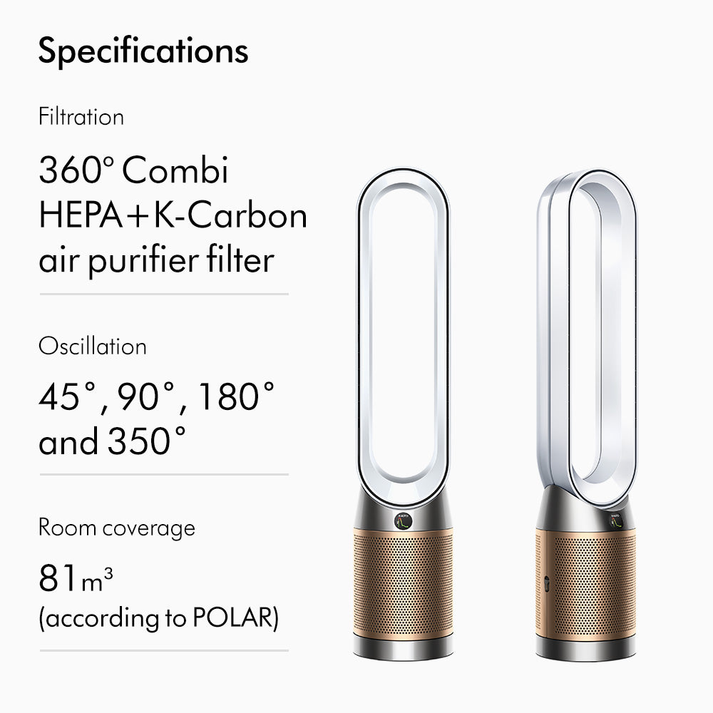 Dyson Purifier Cool™ TP12 Air Purifier Fan (PC2) White/Gold