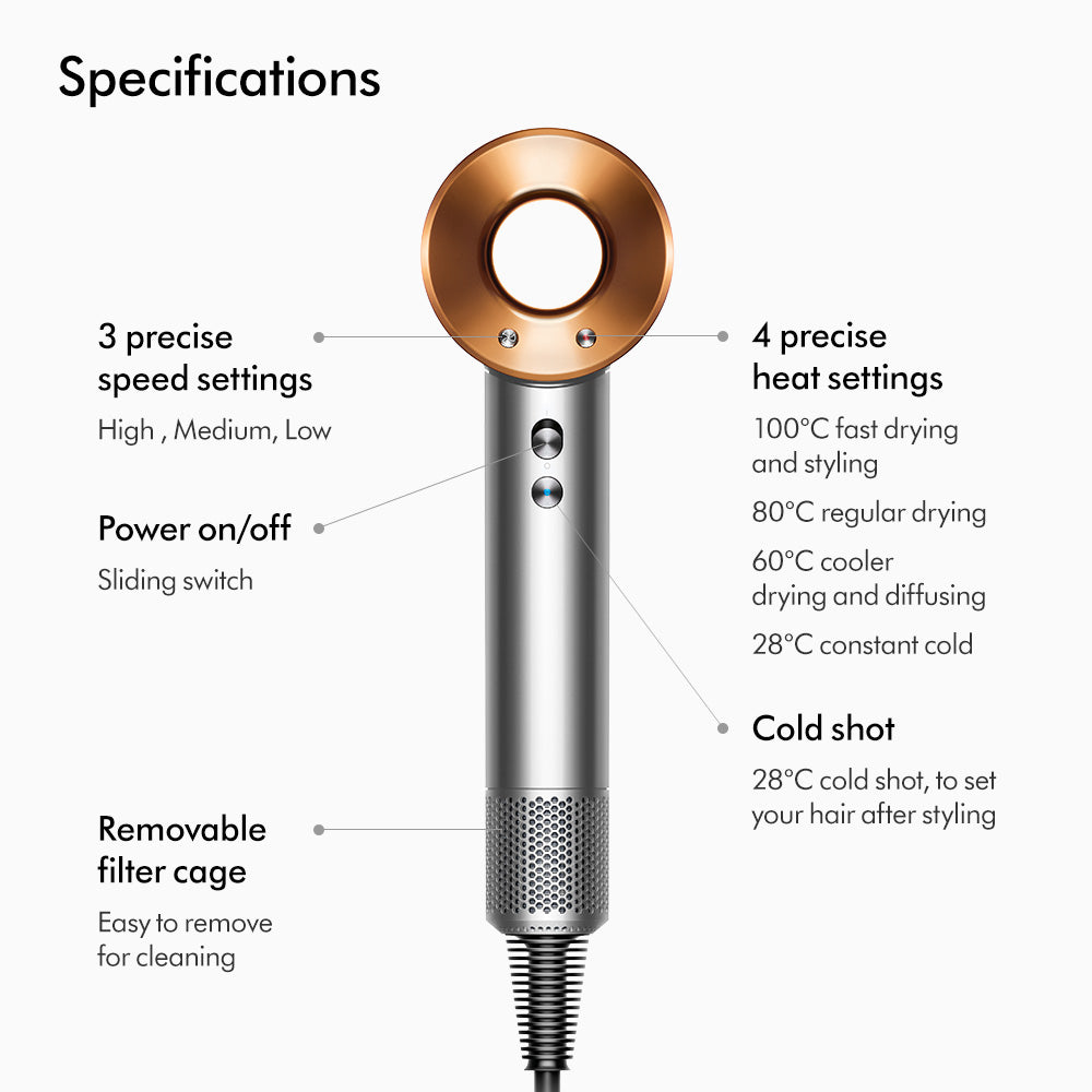Dyson Supersonic™ Origin Hair Dryer HD08 (Nickel/Copper)