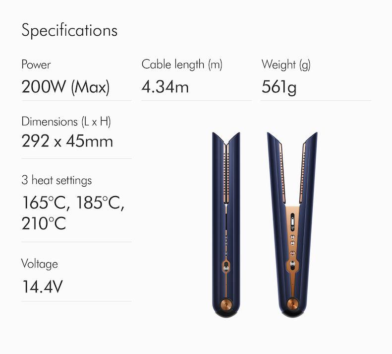 Dyson Corrale™ Hair Straightener (Prussian Blue/Rich Copper)