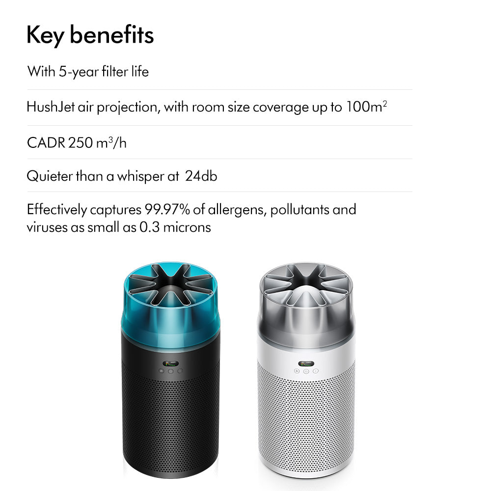 HushJet™ Purifier Compact (White/Silver)