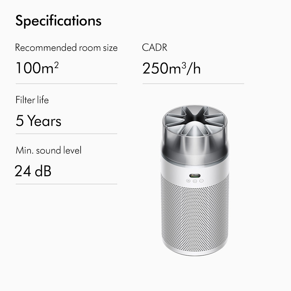 HushJet™ Purifier Compact (White/Silver)
