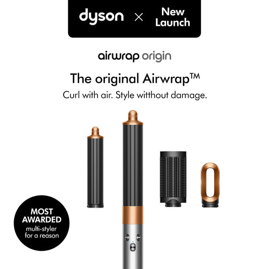 Dyson Airwrap Origin ™ 3-in-1 Hair Multi-Styler & Dryer | Curl, Smooth & Style (Nickel/Copper)