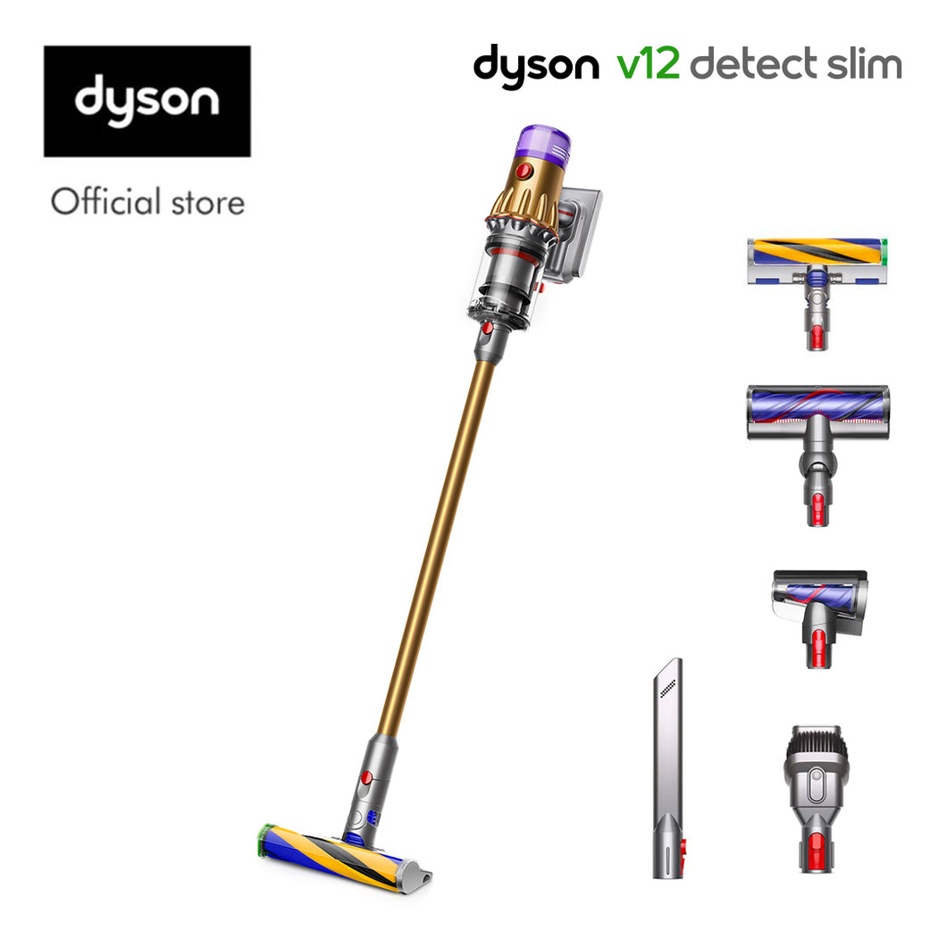 Dyson V12 Detect Slim Absolute Vacuum Cleaner (Sprayed Yellow/Iron/Nickel)